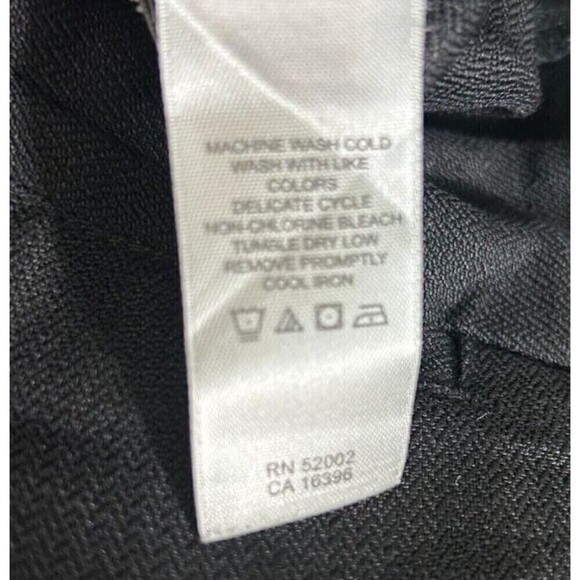 Emma James Womens Size 12 Black Linen Blend Wide Straight Leg Ankle Pants N4 - Picture 12 of 12